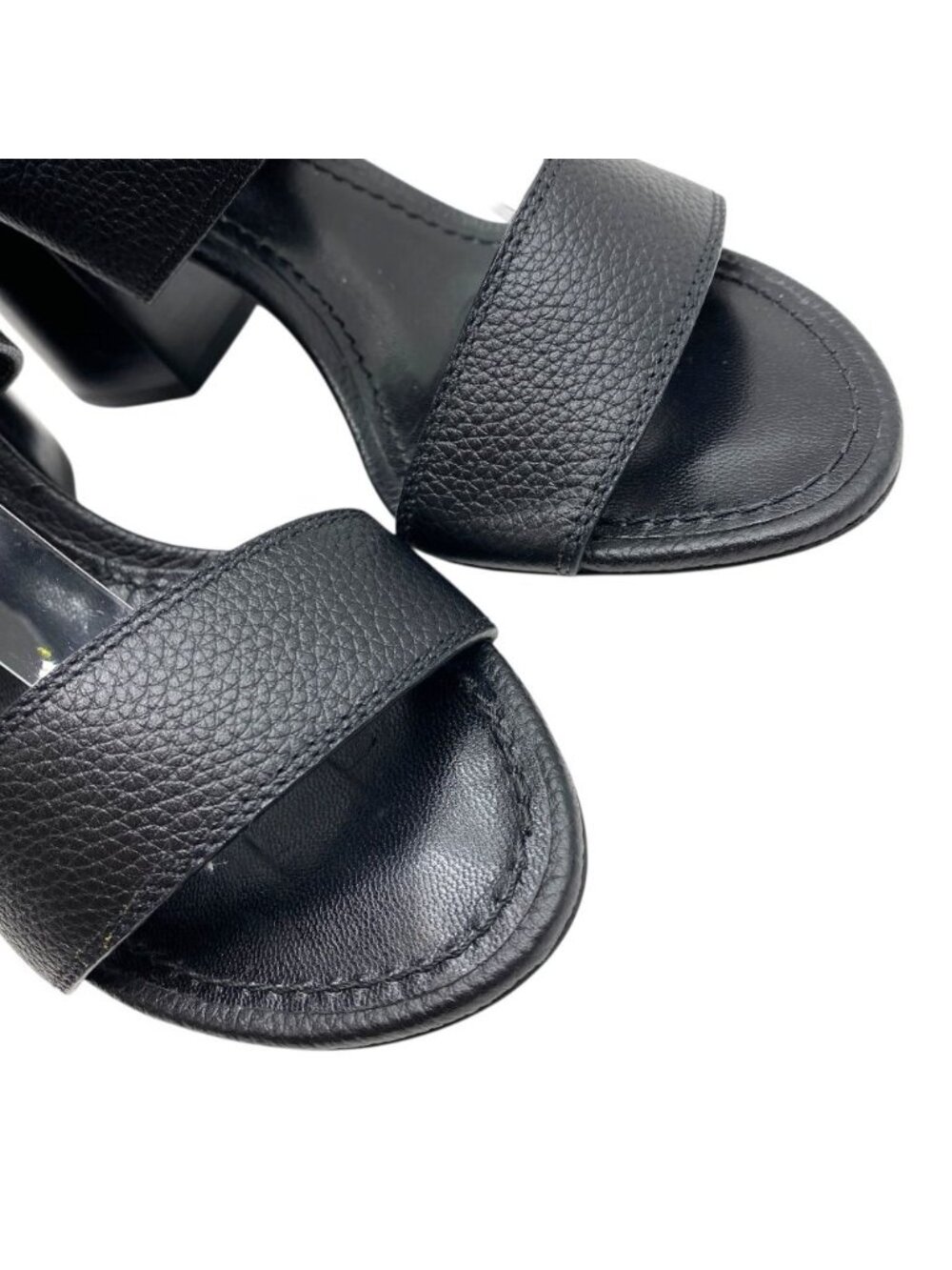 Louis Vuitton Horizon Line Sandals LV Logo Gold Black Leather 34.5 ): Sophistica - Picture 6 of 10